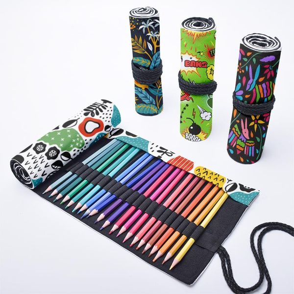 pencil bags fashion creativity pen bag for 12/24/36/48/72 holes cute funny canvas roll case arting supplies storage
pencil bags fashion creativity pen bag for 12/24/36/48/72 holes cute funny canvas roll case arting supplies storage