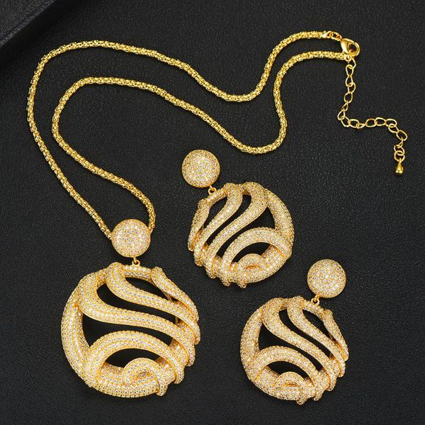 earrings & necklace godki jimbora luxury round pendant 2pcs chain jewelry set for women bridal wedding party show sets, Silver
earrings & necklace godki jimbora luxury round pendant 2pcs chain jewelry set for women bridal wedding party show sets, Silver