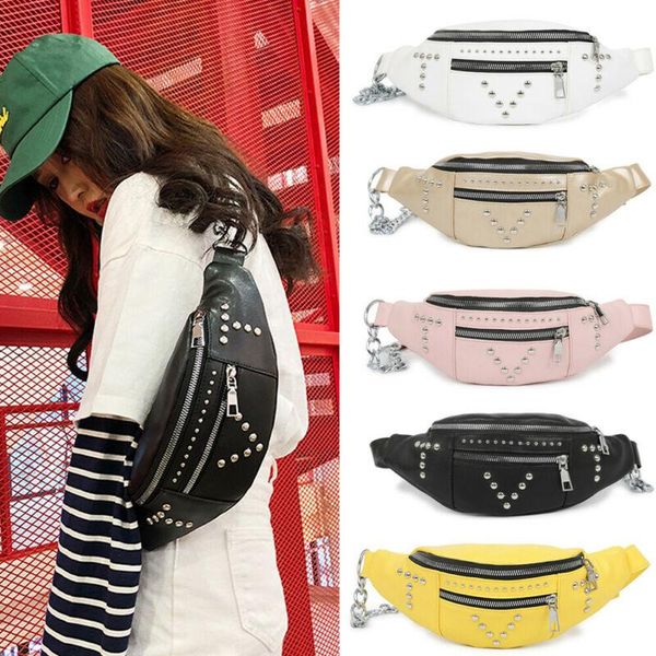 ladies fashion rivet zipper waist bags fanny pack pu leather belt bag pouch women shopping sportstravel waistbag
ladies fashion rivet zipper waist bags fanny pack pu leather belt bag pouch women shopping sportstravel waistbag