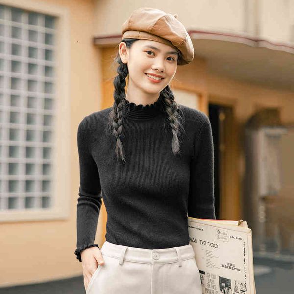 sweater winter women's thickened sweater with half high collar western style pullover ms7a, White;black
sweater winter women's thickened sweater with half high collar western style pullover ms7a, White;black