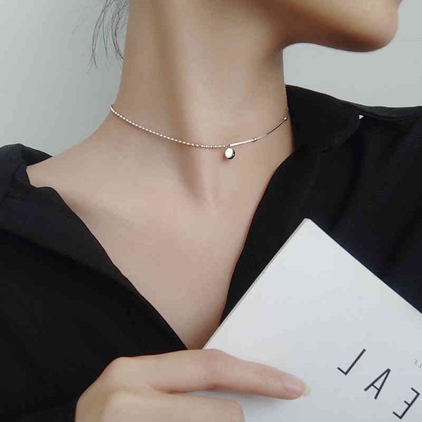 eloch s925 silver necklace female korean version simple light pearl snake bone round card letter english clavicle chain d6861
eloch s925 silver necklace female korean version simple light pearl snake bone round card letter english clavicle chain d6861