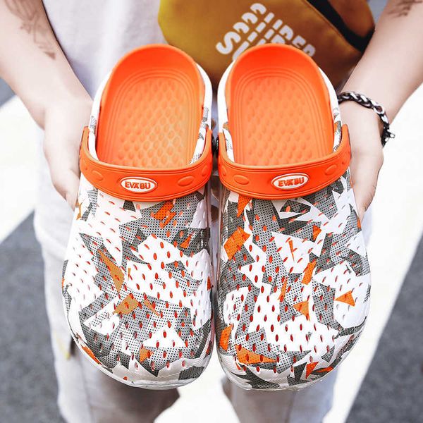 camouflage men slippers summer hole shoes clogs for men comfort outdoor lightweight sandal slides garden couple shoes size 36-45 210619, Black
camouflage men slippers summer hole shoes clogs for men comfort outdoor lightweight sandal slides garden couple shoes size 36-45 210619, Black