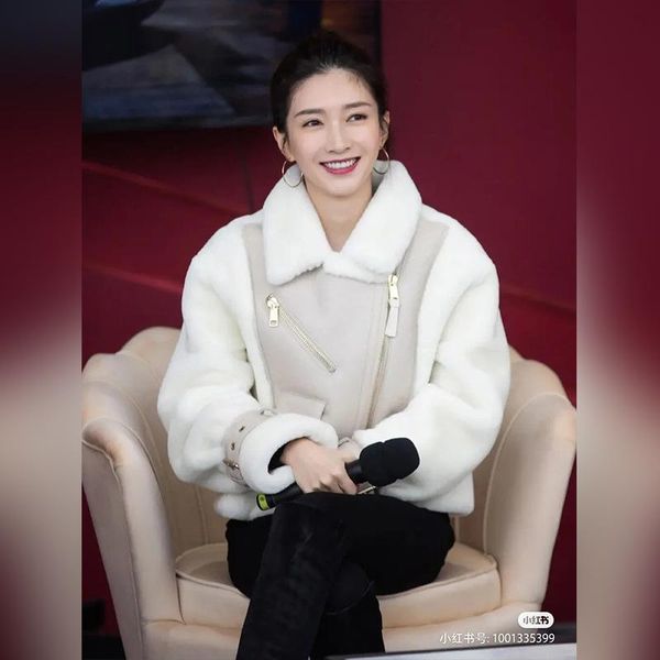 women's jackets french 2021 autumn winter ladies style pu leather stitching lamb hair short coat temperament thickening motorcycle jack, Black;brown
women's jackets french 2021 autumn winter ladies style pu leather stitching lamb hair short coat temperament thickening motorcycle jack, Black;brown