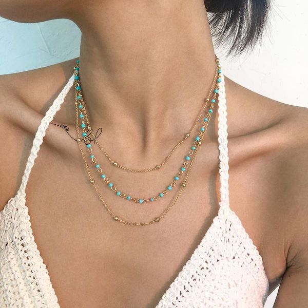 chokers necklaces for women bohemian green mini beads multi-layer link chain necklace geometric vintage clavicle charms jewelry, Golden;silver
chokers necklaces for women bohemian green mini beads multi-layer link chain necklace geometric vintage clavicle charms jewelry, Golden;silver
