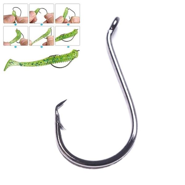 160pcs/box fish hook high carbon steel long handle barbed worm pond fishing bait holder jig hole durable outdoor tools hooks
160pcs/box fish hook high carbon steel long handle barbed worm pond fishing bait holder jig hole durable outdoor tools hooks