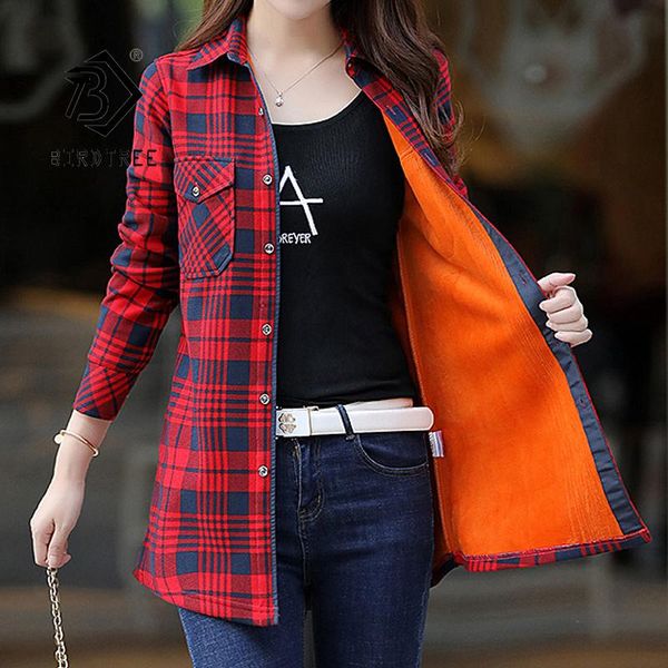 women's blouses & shirts velvet thicken warm plaid shirt female long sleeve -4xl winter fleece casual blouse autumn clothes t17506x, White 
women's blouses & shirts velvet thicken warm plaid shirt female long sleeve -4xl winter fleece casual blouse autumn clothes t17506x, White