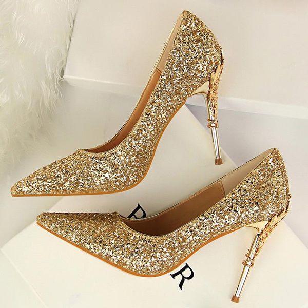 dress shoes 2021 women 9.5cm stiletto high heels fetish pumps lady glitter pointed toe bling luxury party scarpins silver, Black
dress shoes 2021 women 9.5cm stiletto high heels fetish pumps lady glitter pointed toe bling luxury party scarpins silver, Black
