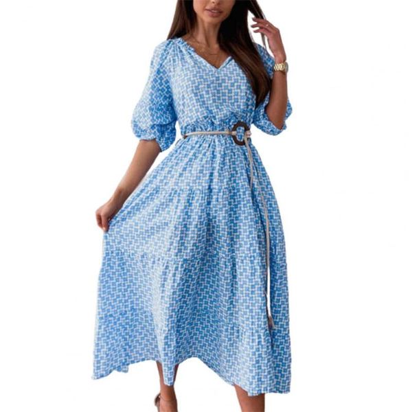 party dresses for women casual puff sleeve 2021 beach women's summer holiday sundress floral long dress tunics robe femmle, White;black
party dresses for women casual puff sleeve 2021 beach women's summer holiday sundress floral long dress tunics robe femmle, White;black