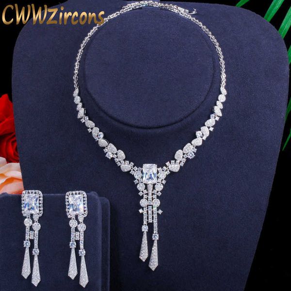 luxury bubai silver color cubic zirconia dangling drop long african bridal wedding jewelry set costume t378 210714
luxury bubai silver color cubic zirconia dangling drop long african bridal wedding jewelry set costume t378 210714