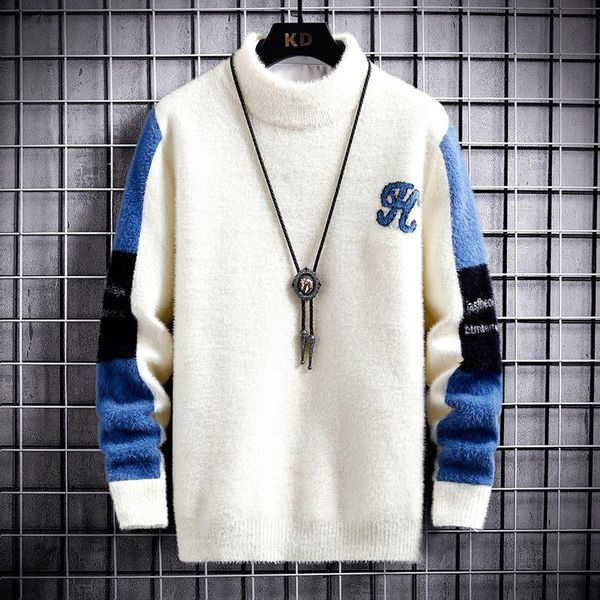 men's sweaters sweater men streetwear hip hop autumn pull spandex o-neck oversize couple 2021 stitching male vintage knittwear, White;black
men's sweaters sweater men streetwear hip hop autumn pull spandex o-neck oversize couple 2021 stitching male vintage knittwear, White;black