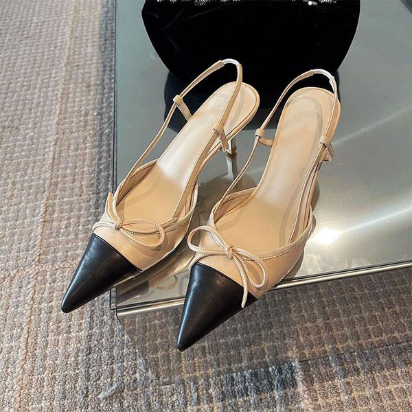 dress shoes 2021 design woman pointed toe sandals butterfly knot zapatos de mujer mixed colors sling back thin high heels, Black
dress shoes 2021 design woman pointed toe sandals butterfly knot zapatos de mujer mixed colors sling back thin high heels, Black