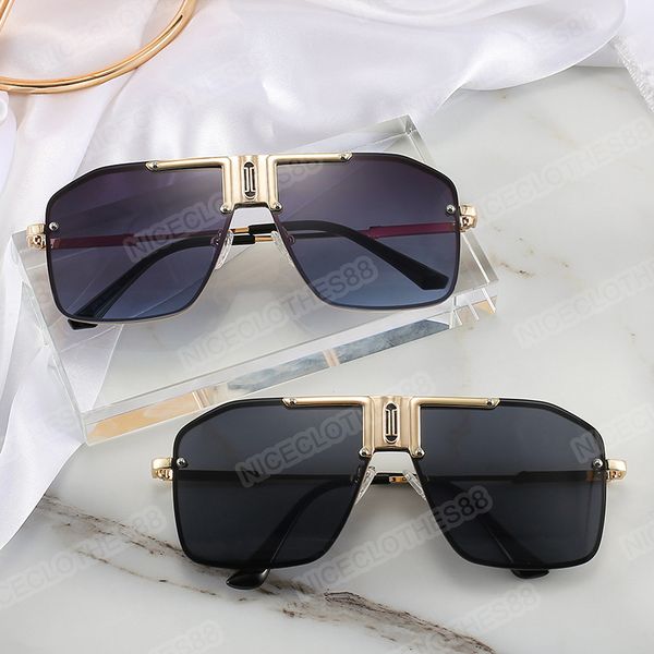shades fashion metal splicing full frame glasses men's designer sunglasses for women uv resistant outdoor lens, White;black
shades fashion metal splicing full frame glasses men's designer sunglasses for women uv resistant outdoor lens, White;black