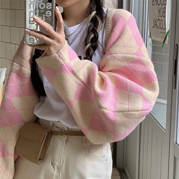 women's knits & tees y2k sweater coat autumn and winter 2021 korean version of retro loose-fitting short knitted cardigan, White
women's knits & tees y2k sweater coat autumn and winter 2021 korean version of retro loose-fitting short knitted cardigan, White