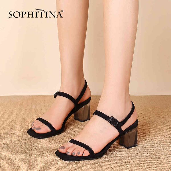 sophitina fashion women sandals narrow band buckle strap kid suede 6.5cm square heel shoes charming sandals so423 210513, Black
sophitina fashion women sandals narrow band buckle strap kid suede 6.5cm square heel shoes charming sandals so423 210513, Black