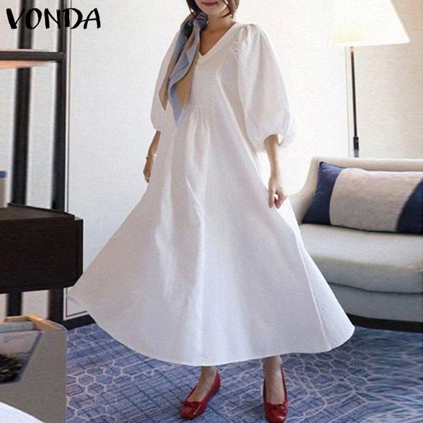 casual dresses summer bohemian sundress 2021 vonda women maxi dress lantern sleeve solid beach holiday vestidos femme robe plus size, Black;gray
casual dresses summer bohemian sundress 2021 vonda women maxi dress lantern sleeve solid beach holiday vestidos femme robe plus size, Black;gray