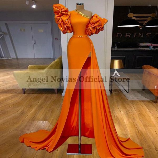 party dresses angel novias long elegant orange satin evening with slit puffy sleeves mermaid prom gowns 2021 women formal dress, White;black
party dresses angel novias long elegant orange satin evening with slit puffy sleeves mermaid prom gowns 2021 women formal dress, White;black
