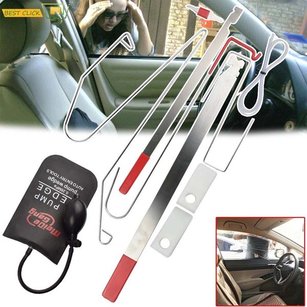 

universal car door emergency opening key professional hand tool sets lost lock out unlock open tools kit air pump auto styling parts vehicle