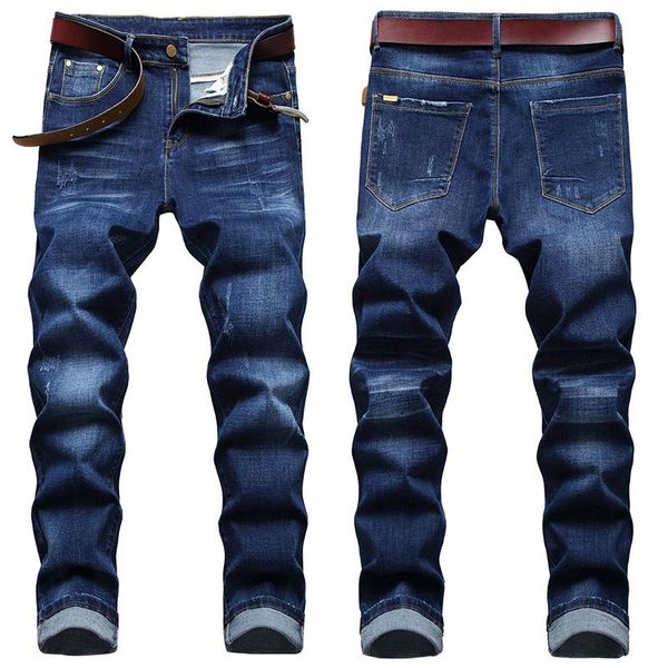 men's jeans mens casual slim fits straight stretch denim pants retro long trousers, Blue
men's jeans mens casual slim fits straight stretch denim pants retro long trousers, Blue