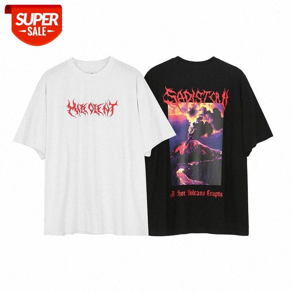 streetwear men high street dark thorn letters volcano print oversize short sleeve t-shirt #bv8z, White;black
streetwear men high street dark thorn letters volcano print oversize short sleeve t-shirt #bv8z, White;black