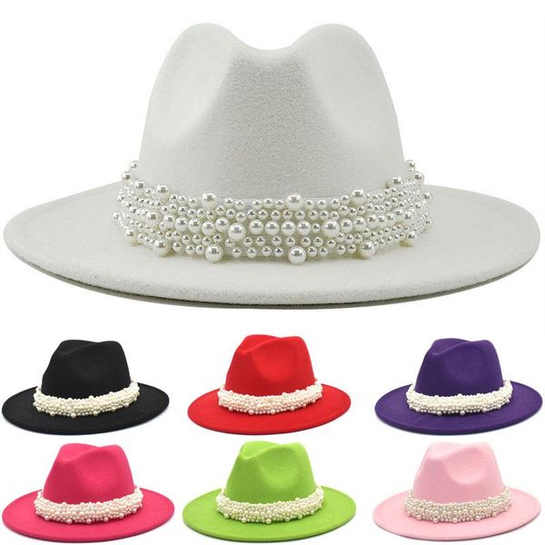 berets fedora hats women band belt pearl felted caps wool hat jazz trilby panama fedoras lady, Blue;gray
berets fedora hats women band belt pearl felted caps wool hat jazz trilby panama fedoras lady, Blue;gray