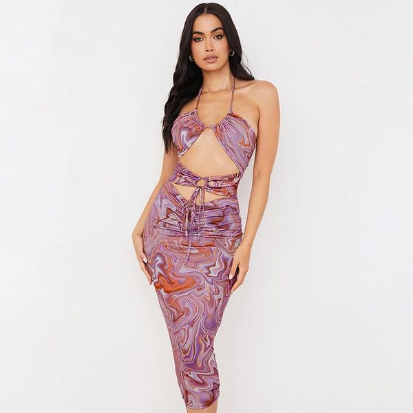 casual dresses women summer sheath dress, irregular print hollow tied halter neck sleeveless backless skirt for girls, purple, Black;gray
casual dresses women summer sheath dress, irregular print hollow tied halter neck sleeveless backless skirt for girls, purple, Black;gray
