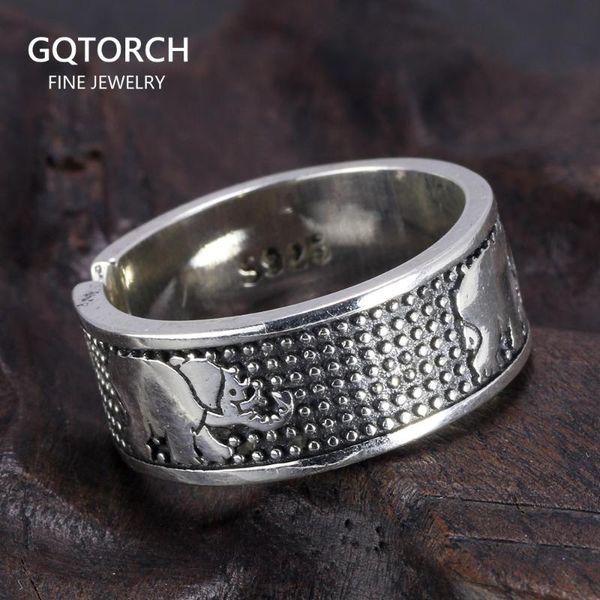 cluster rings authentic 925 sterling silver women's 3 elephants engraved opening type adjustable beautiful punk animal jewelry, Golden;silver
cluster rings authentic 925 sterling silver women's 3 elephants engraved opening type adjustable beautiful punk animal jewelry, Golden;silver