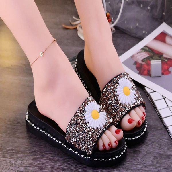 slippers womens outerwear 2021 new summer fashion rhinestone platform slippers female shoes, Black
slippers womens outerwear 2021 new summer fashion rhinestone platform slippers female shoes, Black