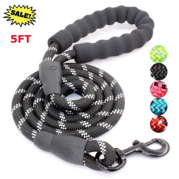 dog collars & leashes 2021 strong leash 5 ft with comfortable padded handle and highly reflective threads for medium large dogs
dog collars & leashes 2021 strong leash 5 ft with comfortable padded handle and highly reflective threads for medium large dogs