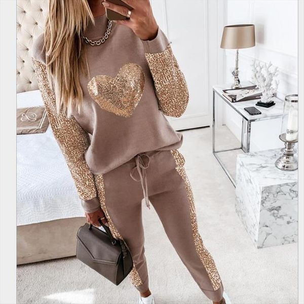 spring autumn two piece womenpant set outfits khaki sequins and pants casual sport suits plus size tracksuit ropa de, White
spring autumn two piece womenpant set outfits khaki sequins and pants casual sport suits plus size tracksuit ropa de, White