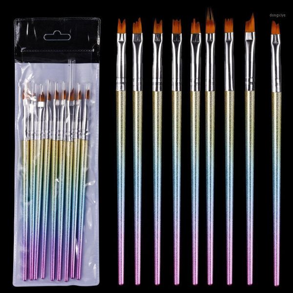 9 pcs/set nail uv gel brush liner painting pen acrylic drawing for nails gradient handle manicure art tools1, Yellow
9 pcs/set nail uv gel brush liner painting pen acrylic drawing for nails gradient handle manicure art tools1, Yellow