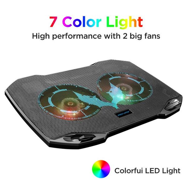 gaming lapcooler with 2 quiet big fans, rgb 7 color light change portable usb cooling pad 11 to 15.6 inch pads
gaming lapcooler with 2 quiet big fans, rgb 7 color light change portable usb cooling pad 11 to 15.6 inch pads