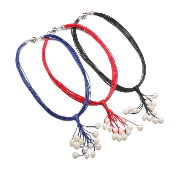 chokers small necklace natural freshwater pearl rice-shaped beads with korean wax thread for ladies charming jewelry gift 8-9mm, Golden;silver
chokers small necklace natural freshwater pearl rice-shaped beads with korean wax thread for ladies charming jewelry gift 8-9mm, Golden;silver