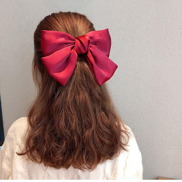 hair clips & barrettes large bow hairpin female spring headdress red clip back, Golden;silver
hair clips & barrettes large bow hairpin female spring headdress red clip back, Golden;silver