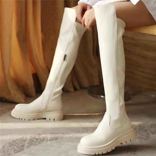 boots thigh high punk platform pumps shoes women genuine leather over the knee motorcycle female round toe fashion sneakers, Black
boots thigh high punk platform pumps shoes women genuine leather over the knee motorcycle female round toe fashion sneakers, Black