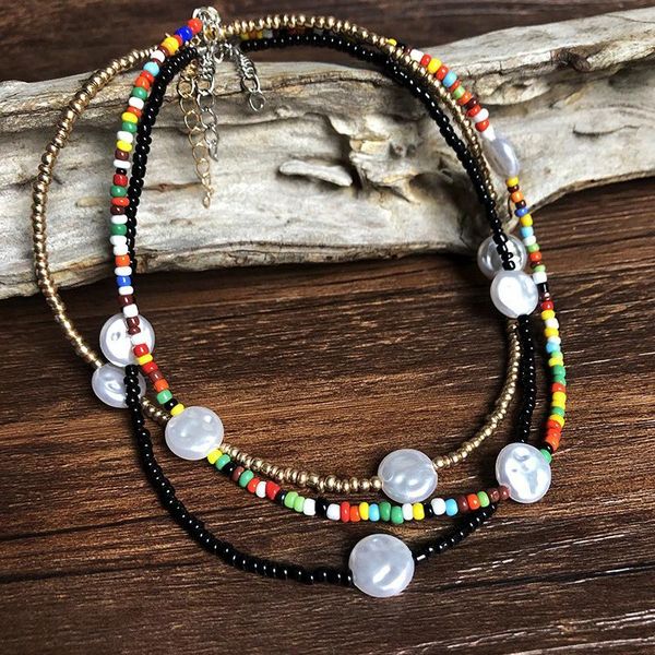 handmade jewelry seed beads necklace women bohemian trendy beaded choker necklaces chokers, Golden;silver
handmade jewelry seed beads necklace women bohemian trendy beaded choker necklaces chokers, Golden;silver