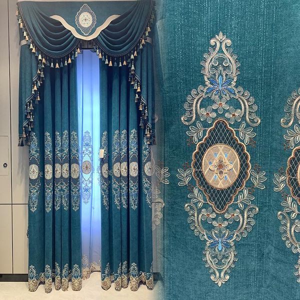 curtain & drapes european style curtains for living dining room bedroom blue embroidered valances finished product customization
curtain & drapes european style curtains for living dining room bedroom blue embroidered valances finished product customization