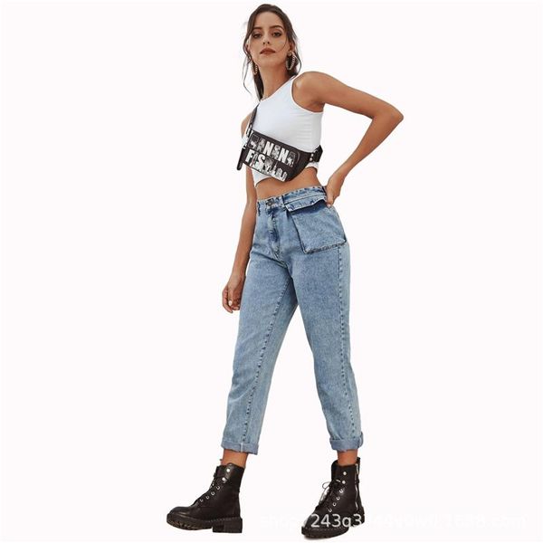 autumn women jeans fashion zipper loose straight commute office lady water wash pocket ladies bottoms cozy women's, Blue
autumn women jeans fashion zipper loose straight commute office lady water wash pocket ladies bottoms cozy women's, Blue