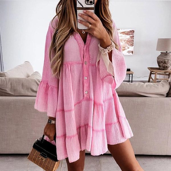 casual dresses women's 2021 banquet dress stitching style ladies front summer v-neck loose female big swing, Black;gray
casual dresses women's 2021 banquet dress stitching style ladies front summer v-neck loose female big swing, Black;gray