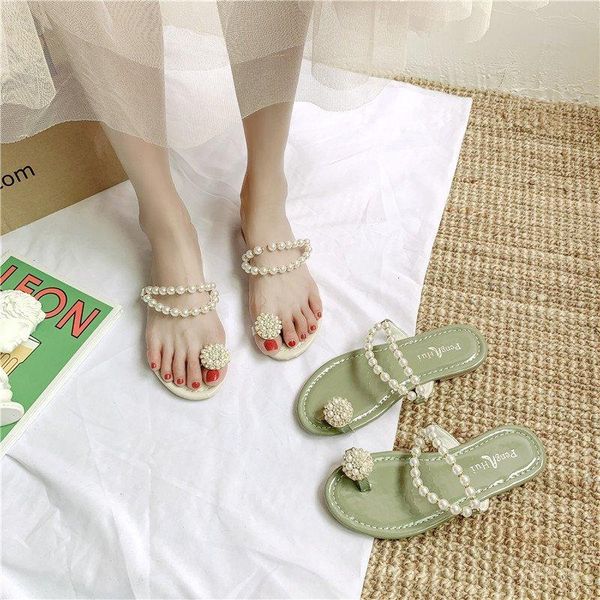 slippers summer women's sweet pearl flip-flop sandals brand beach green soft sole flat shoes outdoor leisure woman, Black
slippers summer women's sweet pearl flip-flop sandals brand beach green soft sole flat shoes outdoor leisure woman, Black
