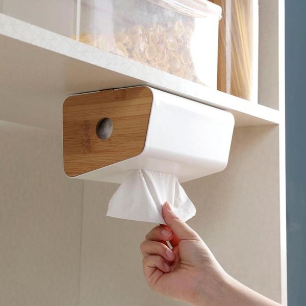 tissue boxes & napkins wall mounted plastic napkin storage box self-adhesive with bamboo lid home decoration
tissue boxes & napkins wall mounted plastic napkin storage box self-adhesive with bamboo lid home decoration