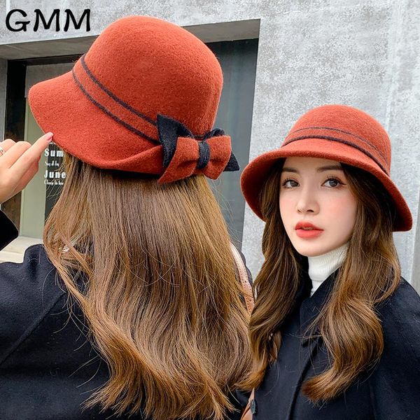 berets women party formal headwear bowknot wool bucket hats for winter caps dome basin cap female fashion warm felt hat, Blue;gray
berets women party formal headwear bowknot wool bucket hats for winter caps dome basin cap female fashion warm felt hat, Blue;gray