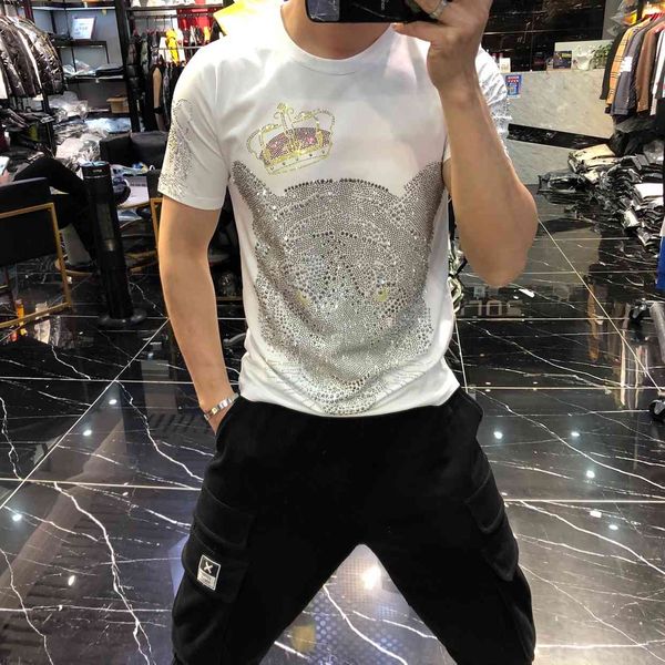 tee tiger head puncture for social club stage outfit men tshirt 2021 spring shirt homme summer top, White;black
tee tiger head puncture for social club stage outfit men tshirt 2021 spring shirt homme summer top, White;black