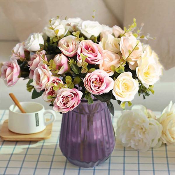 decorative flowers & wreaths 1 bouquet silk rose artificial bride holding flower for wedding party home decoration valentine's day gift
decorative flowers & wreaths 1 bouquet silk rose artificial bride holding flower for wedding party home decoration valentine's day gift