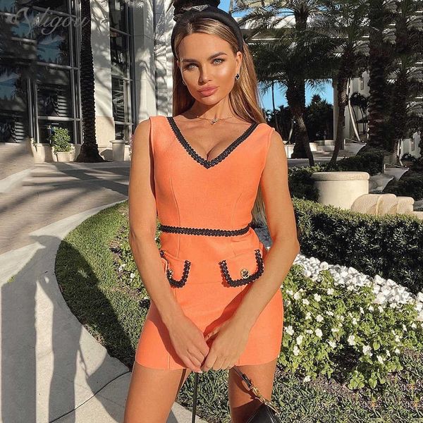 women summer button sleeveless v-neck pink elegant celebrity party runway club bandage dress 210527, Black;gray
women summer button sleeveless v-neck pink elegant celebrity party runway club bandage dress 210527, Black;gray