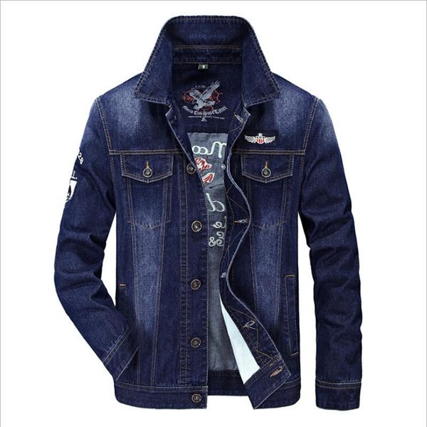 men's jackets m-4xl autumn denim men brand clothing vintage long sleeve leather print jeans coat motorcycle plus size wt91345, Black;brown
men's jackets m-4xl autumn denim men brand clothing vintage long sleeve leather print jeans coat motorcycle plus size wt91345, Black;brown