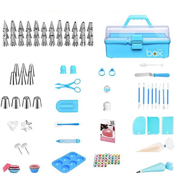 baking & pastry tools 236pcs/set cake decorating supplies set piping nozzle tips bags cupcake kit with storage box
baking & pastry tools 236pcs/set cake decorating supplies set piping nozzle tips bags cupcake kit with storage box