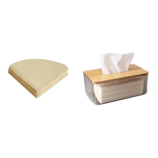 tissue boxes & napkins 80pcs v shape coffee filter paper cone 1-2cup for v60 dripper filters with modern bamboo facial tissues dispenser
tissue boxes & napkins 80pcs v shape coffee filter paper cone 1-2cup for v60 dripper filters with modern bamboo facial tissues dispenser