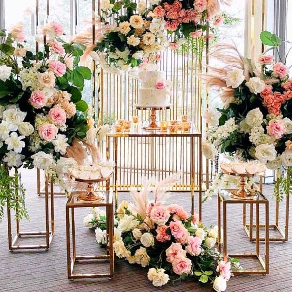 party decoration 5 pcs shiny gold cake holder flower rack column pillar wedding table centerpiece dessert stand plinths for event stage
party decoration 5 pcs shiny gold cake holder flower rack column pillar wedding table centerpiece dessert stand plinths for event stage