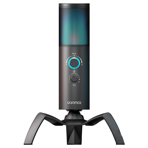 sound cards yanmai q18 dual-pointing microphone, usb condenser game live broadcast rgb recording microphone for computers and mobile phones
sound cards yanmai q18 dual-pointing microphone, usb condenser game live broadcast rgb recording microphone for computers and mobile phones