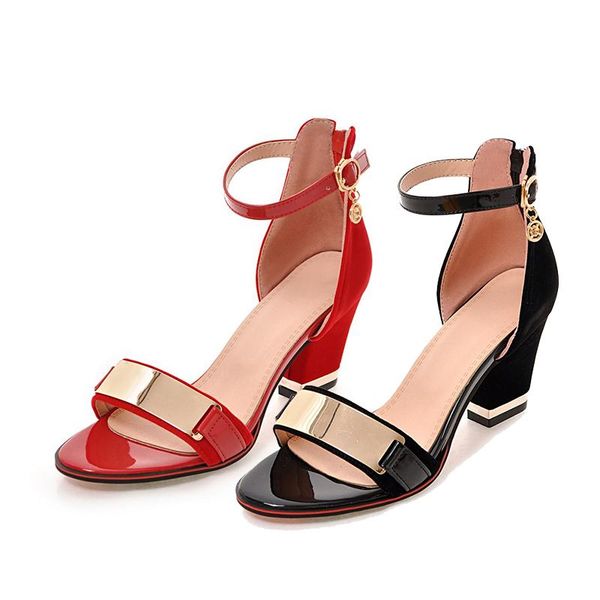 large size block heels sandals women summer 2021 high ankle strap ladies sandales metallic docoration shoes woman, Black
large size block heels sandals women summer 2021 high ankle strap ladies sandales metallic docoration shoes woman, Black